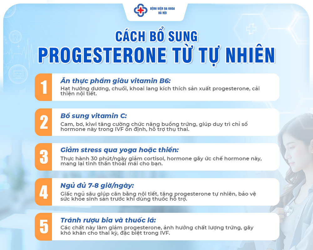 CÁCH BỔ SUNG PROGESTERONE TỪ TỰ NHIÊN