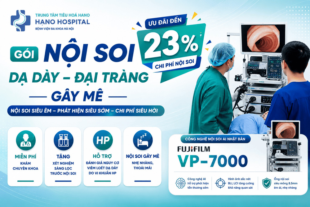 Ưu đãi nội soi tiêu hóa